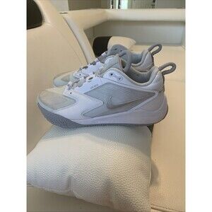 Nike Air Zoom HyperAce 3 Volleyball Shoes White Silver Men’s Size 6.5  laceless